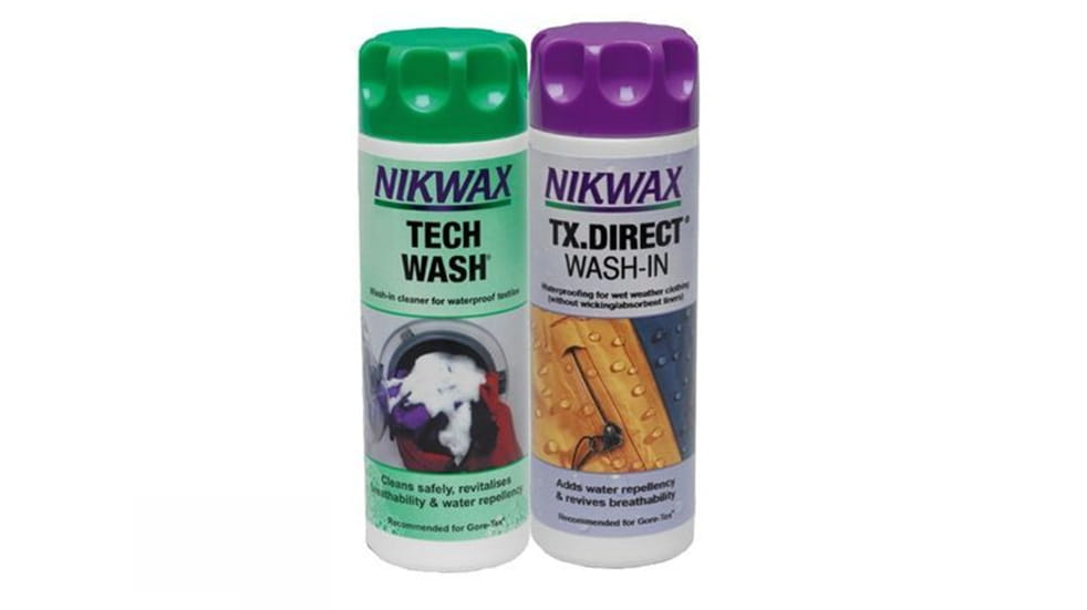 Best wet weather gear: Nikwax Tech Wash TX Direct pack